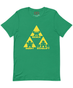 Kelly green "TriForce Powerlifting" women's T-shirt