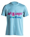 sky blue "Always Bulking" T-shirt