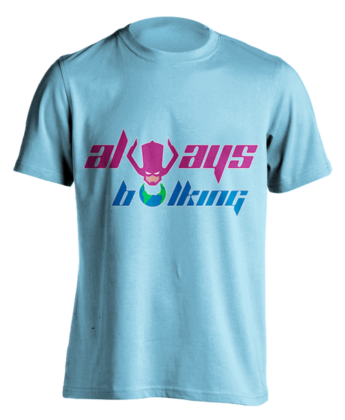 sky blue "Always Bulking" T-shirt