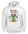 white "Health is Wealth" pullover hoodie